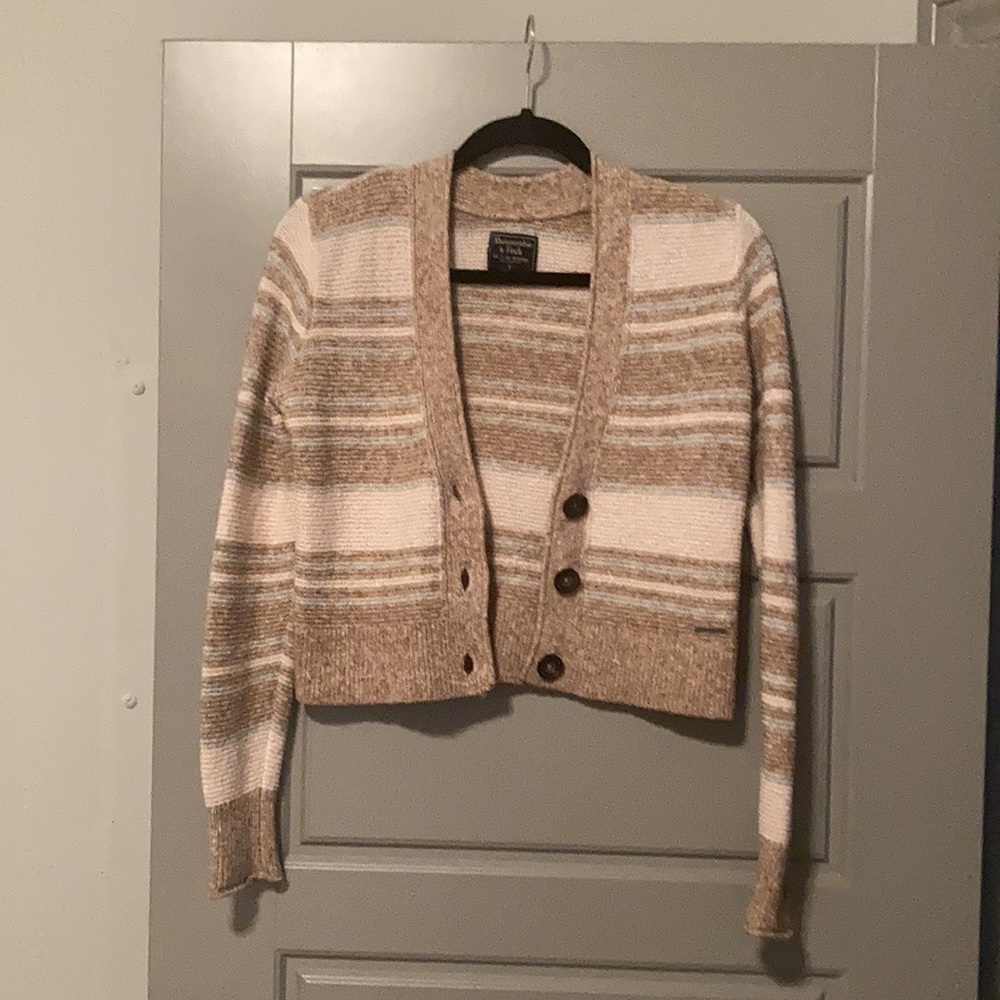 Multi-Striped Cropped Cardigan - Picture 3 of 3